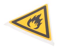 NUOBESTY Señal de Advertencia Inflamable Adhesiva PET Resistente 100 MM Triángulo para Prevención de Incendios Bosques Fábricas y Espacios Públicos