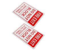 NUOBESTY Señales de Salida de Emergencia de Aluminio (2 Unidades) Resistentes a Todo Clima, Señal Indicadora de Incendio para Puertas, Recordatorio de Seguridad para Centros