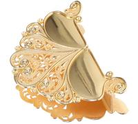 NUOBESTY Servilletero de Metal Dorado, Soporte de Servilletas de Estilo Europeo, Tamaño Adecuado para Pañuelos Estándar, Organizador Decorativo para Hogar, Restaurante y Cafetería, Estante