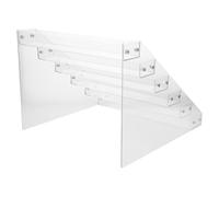 NUOBESTY Soporte Acrílico Escalonado para Tarjetas Exhibidor Transparente Versátil para Postales Tarjetas de Visita y Credenciales Organizador de Escritorio Multiuso para Oficinas y