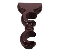 NUOBESTY Soporte Base Fija Resistente y Elegante Doble Ranura de Barra de Cortina de Madera para Ventana para Barra de Cortina en Cuarto de Lavado