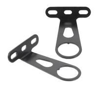NUOBESTY Soporte Elegante de Luces para Diseño para Instalación de Delanteras Luz Negro de Acero Pack de 2 Unidades Bicicleta de Montaña en Paseos Nocturnos