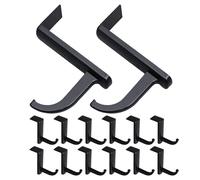 NUOBESTY Soporte para Auriculares de Escritorio Negro, Gancho Adhesivo Resistente para Auriculares Gaming, 20 Unidades, Colgador para Pc, Adecuado para Organización y Ahorro de Espacio