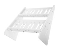 NUOBESTY Soporte para Celular Multiteléfono de Plástico Blanco de 2 Niveles para Tablets y Smartphones Gestión Multidevice Adecuado para Transmisión y Estudios Compactos