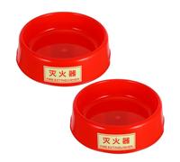 NUOBESTY Soporte para Extintor de Incendios Plástico Rojo Fosforescente Base para Extintor 5-8 Kg 2 Unidades Almacenamiento Seguro y Visible para Emergencia Industrial y Vehículo