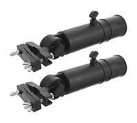 NUOBESTY Soporte para Paraguas de Golf de Plástico Negro, 2 Piezas Pinzas Ajustables para Carrito, Diseño Estable y Multiuso Adecuado para Terreno de Golf