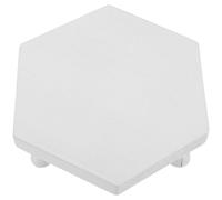 NUOBESTY Soporte para Plantas de Madera Natural L Taburete Hexagonal Blanco para Macetas Elevador para Plantas de Interior y Exterior Expositor Robusto para Jardín y Balcón