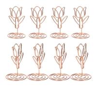 NUOBESTY Soportes para Tarjetas de Lugar 50 MM Base Firme, Portafotos de Escritorio Tipo Tulipán para Bodas, Cumpleaños y Eventos, Portatarjetas para Números y Mensajes