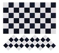 NUOBESTY Suelo para Casa de Muñecas en Miniatura, 27 Láminas de Madera de Colores Surtidos, Baldosas Blancas Y Negras, 3 X 3 X 2 Cm, Material para Manualidades DIY para Decoración de Casas Pequeñas.
