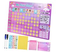 NUOBESTY Tabla de Recompensas Magnética para Registro de Hábitos Positivos con Pegatinas Variadas Superficie Escribible y Diseño Divertido para Motivar Comportamientos Responsables