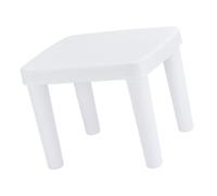 NUOBESTY Taburete bajo Cuadrado Antideslizante para Taburete Infantil de Plástico Resistente para Baño y Hogar Diseño Seguro y Estable Color Blanco