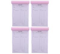 NUOBESTY Talonario de Facturas Autocopiativo 2 Partes, 4 Unidades, 30 Juegos por Talonario, Libro de Recibos para Pequeñas Empresas, Bloc de Facturas Escrito a Mano para Gestión