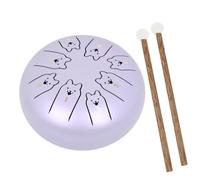 NUOBESTY Tambor de Lengua de 5,5 Pulgadas para Meditación y Principiantes, Instrumento de Percusión de Acero y Madera Fácil de Usar y Rápido de Dominar