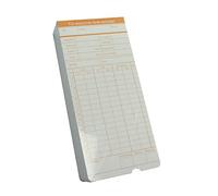 NUOBESTY Tarjetas de Papel 100 Hojas Registro Asistencia Semanal Control Horario Trabajo para Oficinas Empleados Color Aleatorio