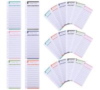NUOBESTY Tarjetas de Presupuesto de 40 Piezas 6 Colores Surtidos y Agujeros, Hojas para Plan de Personal, Material para Control de Gastos y Organización Financiera en Oficina y Hogar