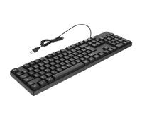 NUOBESTY Teclado De Oficina Cable USB para Computadora De Escritorio y Portátil, Diseño Sencillo y Práctico, Escritura Estable y Rápida, Uso Hogar y Oficina, Color Negro
