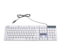 NUOBESTY Teclado USB Retroiluminado con Teclas para Ordenador Diseño Práctico y Portátil