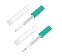 NUOBESTY Termómetro de vidrio corporal para adultos y ancianos, 2 piezas, material de galio, y estaño, uso en clínicas y hogar, medición precisa de temperatura, escala dual ℉ y ℃