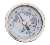 NUOBESTY Termómetro para Vino de Acero Inoxidable 304 Resistente Corrosión, Lectura Precisa de Doble Metal, Rosca de 2 Pulgadas para Elaboración Casera de Cerveza y Control de Temperatura