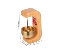NUOBESTY Timbre de latón magnético campana de puerta colgante magnética timbre de la puerta de los metalico campanas de viento del de madera Caqui