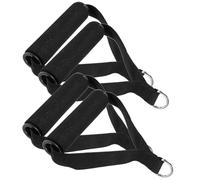 NUOBESTY Tirador Deportivo de Nylon y ABS, Mango de Espuma Rojo Antideslizante, Juego de 4 para Entrenamiento en Gimnasio y máquinas de Cable Color Aleatorio