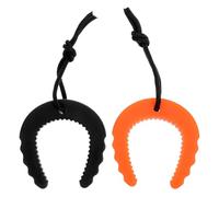 NUOBESTY Tope de Puerta C Tipo Antideslizante para Bomberos Cuña de Seguridad Naranja y Negra 2 Unidades Protección contra Pellizcos para Servicios de Emergencia y Extinción de