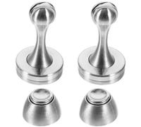 NUOBESTY Tope de Puerta Magnético para Suelo de Acero Inoxidable, Diseño Simple, Fácil de Usar y Protección para Puertas Hogar o Empresa, Pack de 2 Unidades