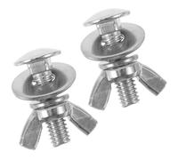 NUOBESTY Tornillos de Ala de Acero Inoxidable 316 para Buceo, Tornillos Manuales de Fijación de Placa Trasera, 1 Par Resistentes al Agua Salada para Montaje Perno en Equipos de Buceo