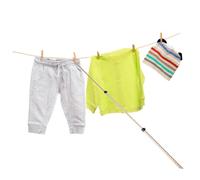 NUOBESTY Varilla de Tendedero Telescópica de Aleación de Aluminio con Horquilla para Colgar Ropa Poste Resistente para Secado Casa Práctico y Portátil para y Armarios