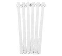 NUOBESTY Varilla del botón pulsador del Inodoro, Barras de Botones de Inodoro Dobles, plástico Blanco, 10 Piezas, Superficie Lisa, para Tanque de Agua del baño