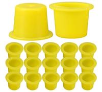 NUOBESTY Vasos de Pigmento para Amarillos Grandes 100 Unidades, Recipientes Plásticos para Almacenar, Suministros para Tatuadores Profesionales y Aficionados