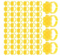 NUOBESTY Vasos para Pegamento de Extensiones de Pestañas Hexagonales 250 Unidades Plástico Amarillo 7 Compartimentos Soporte Estable y Portátil para Lashistas Profesionales