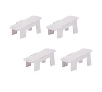 NUOBESTY Zapatero de Doble Capa 4 Piezas PP Blanco, Mural para Casa | Organizador Apilable, para Armario y Uso Doméstico, Adecuado para Canvas Shoes y Loafers