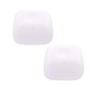 NUODWELL - 2 jaboneras de viaje hechas a mano, resistentes al agua y a prueba de fugas. Caja portátil pequeña con forma cuadrada y sellada, suministros para fuera del hogar