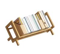NUODWELL Estantería infantil de bambú, estantería de escritorio para niños, estante de almacenamiento, pequeño organizador de libros simple para habitación de los niños (color tronco, 33 cm de largo)