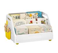 NUODWELL Estantería para niños, estantería para niños de 3 niveles, estantería Montessori, organizador de libros y juguetes, para sala de juegos, dormitorio, guardería, aula (blanco)