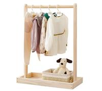 NUODWELL Perchero para Ropa de Bebé para Niños Pequeños, Soporte para Colgar Ropa de Mascotas, Perchero Simple de Piso para Almacenar Ropa, Sombreros para Niños y Zapatos (55 * 26 * 60 cm (Sin ruedas
