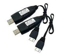 Nuofany Paquete de 2 cables de carga de batería Lipo de 11,1 V, 3S 2 A, cables de carga USB de batería LIPO con conector XH-4P para Airsoft RC Car Drone Boats