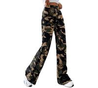 Nuofengkudu Mujer Camuflaje Pantalon Bootcut Ancho Leggings Campana Mallas Skinny Deportiva Pantalones Elasticos Tiro Alto Cordon Comodo Jogger Deporte Casual Moda Adolescentes Y2k Pants Verde S