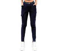 Nuofengkudu Mujer Elasticos Pitillo Pantalon Cargo Leggins con Bolsillos Elastica Cintura Alta Deportivos Push up Moda Frescos Fajas Elegante Pantalón de Trabajo Nina Comodos Jeggins Pants Azul S