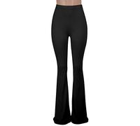 Nuofengkudu Pantalon Mujer Campana Leggins Elastico Tiro Alto Largo Pantalones Acampanados Comodo Flared Yoga Pants Mallas Casual Oficina Palazzo Danza Fiesta Casa Ropa