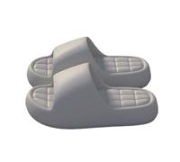 Nuoke chanclas,sandalias mujer playa,Women's Round Head Thick Bottom Hollow Out Wear Clip Toe Thick Bottom Slope Heel Slippers Hotel (Grey, 44)