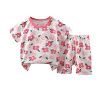 Nuoke Conjunto niña,Camisetas de algodón para niños, Primavera, Verano y otoño, cómoda y Moderna para niños. Traje Hombre Azul (Red, 3-4 Years)