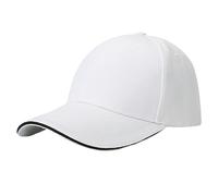 Nuoke Gorra,Sandwich Hairy Green Baseball Cap Light Plate Sandwich Cap Tourism Building Group Cap Work Cap Visera De Vestir (White, A)