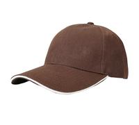 Nuoke Gorra,Sandwich Hairy Green Baseball Cap Light Plate Sandwich Cap Tourism Building Group Cap Work Cap Visera De Vestir (Coffee, A)