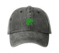 Nuoke Gorras,St. Pa Trick's Day Hat Green Baseball Cap Sha Mrock Embroidered For Man Women Funny De Invierno (Black, One Size)