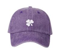 Nuoke Gorras,St. Pa Trick's Day Hat Green Baseball Cap Sha Mrock Embroidered For Man Women Funny De Invierno (Purple, One Size)