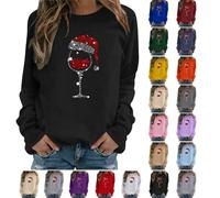 Nuoke Jerseys navideños Familiares, Jersey Mujer Invierno, Jersey navideño,Mujer Sudadera cómoda e Informal con Estampado de y Manga Larga Ocio Ropa