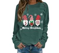 Nuoke Jerseys navideños Familiares, Jersey Navidad, Jersey navideño,Mujer Sudadera cómoda e Informal con Estampado de y Manga Larga Ocio Ropa