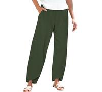 Nuoke Pantalones Mujer, Pantalon Mujer Comodo, Mis Pedidos, Ofertas Flash del Dia Premium Hoy, Linen Trousers Womens, White Trousers Women,_5
